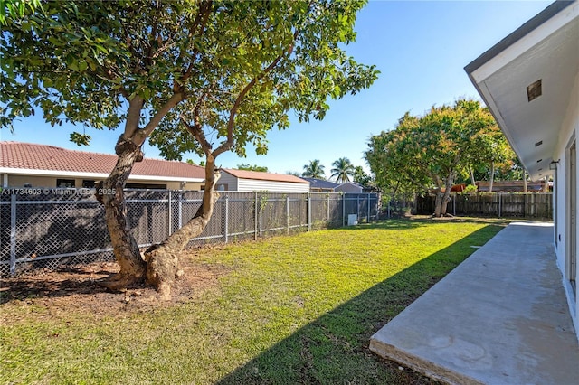 view of yard with a patio