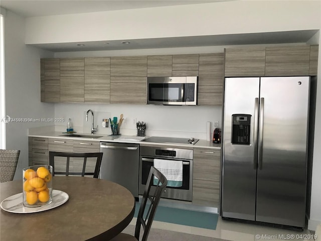 kitchen featuring sink and appliances with stainless steel finishes