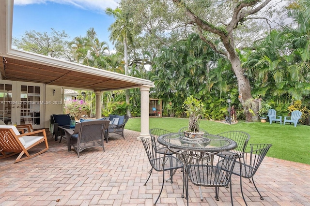 view of patio / terrace with french doors