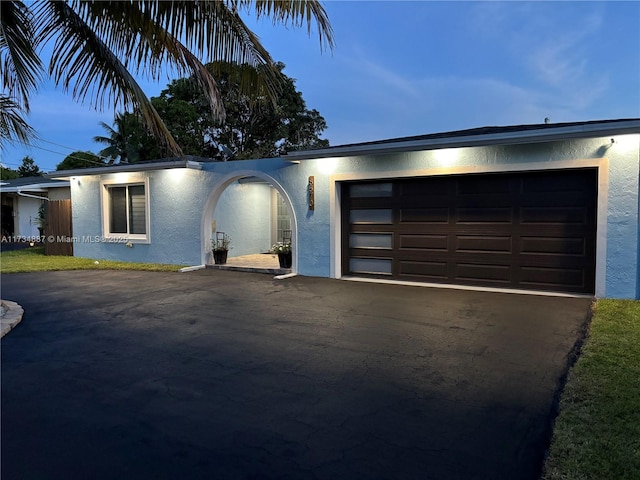 view of front facade with a garage