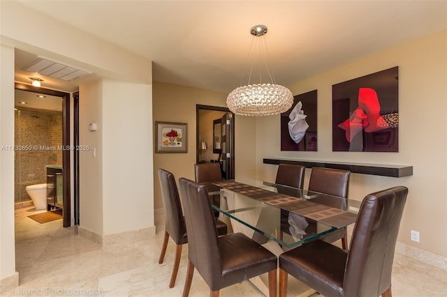 view of dining area