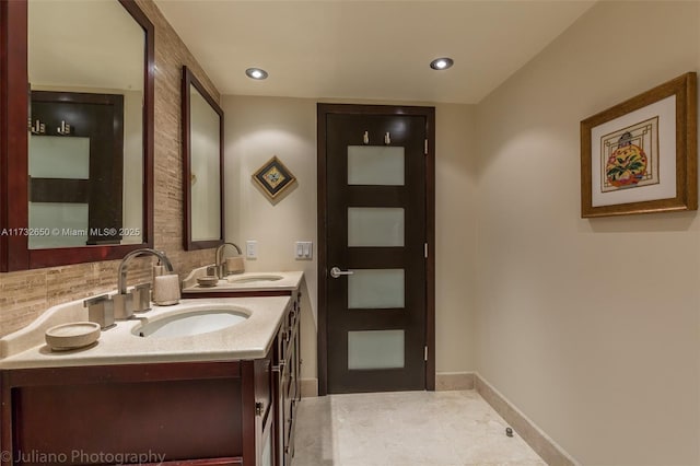 bathroom featuring vanity