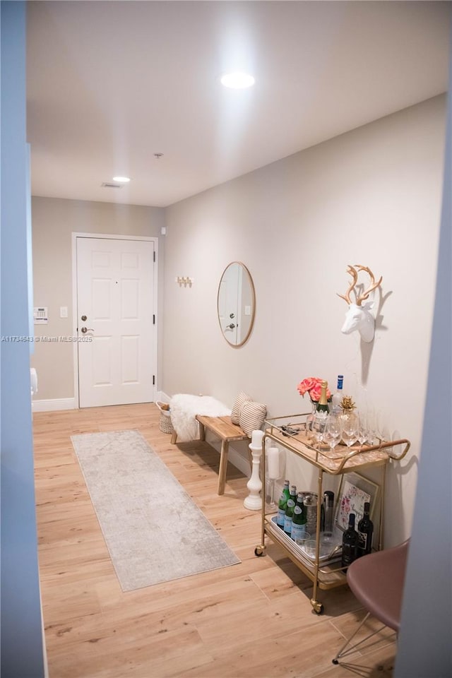 entryway featuring hardwood / wood-style floors