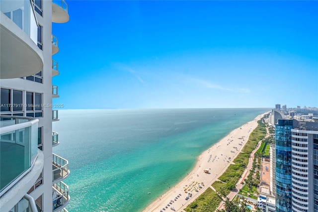 property view of water with a view of the beach