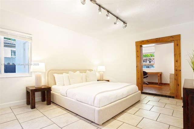 view of tiled bedroom