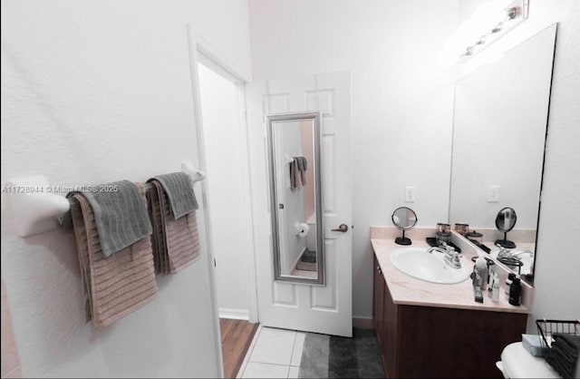 bathroom featuring vanity and tile patterned floors