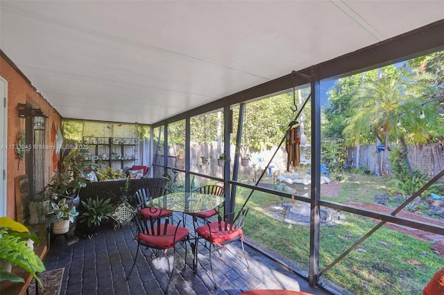 view of sunroom / solarium