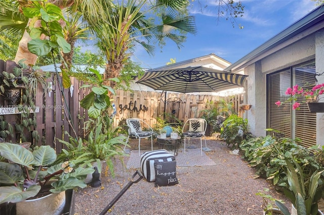 view of patio / terrace featuring a fenced backyard