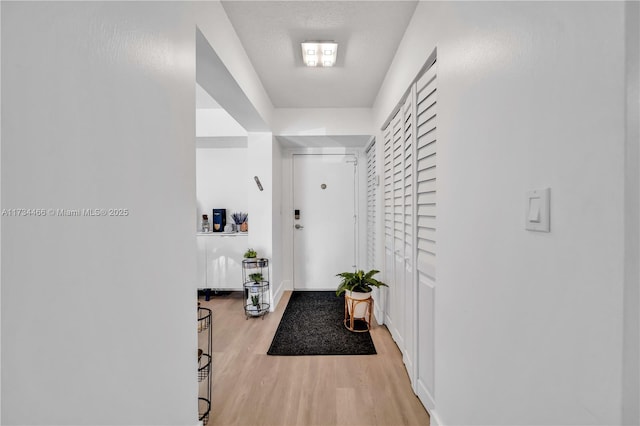 hallway featuring light wood-style floors