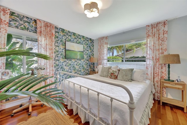 bedroom featuring hardwood / wood-style floors