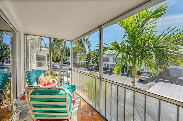 view of sunroom