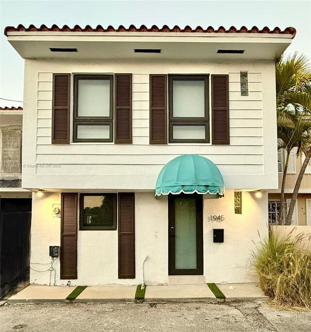 view of building exterior with a garage