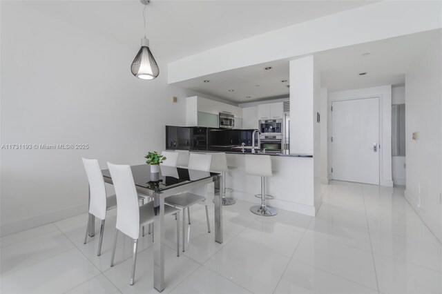 view of tiled living room