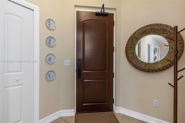 view of tiled foyer