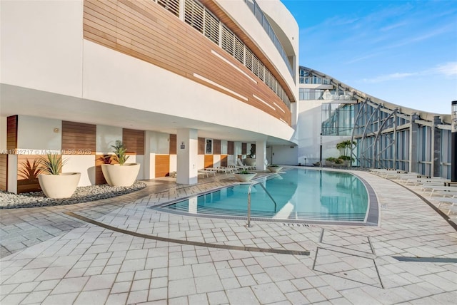 view of pool with a patio