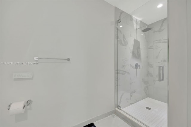 bathroom with walk in shower