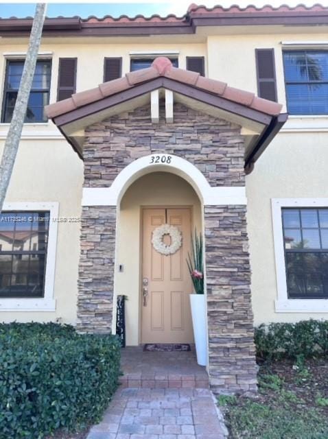 view of doorway to property