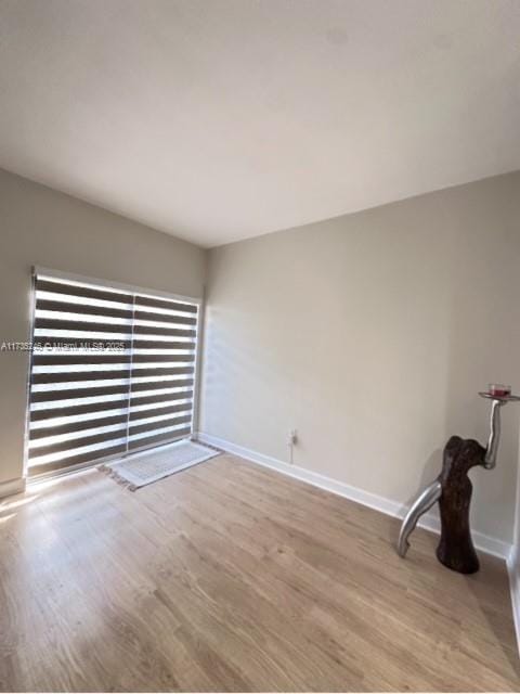 empty room featuring light hardwood / wood-style flooring