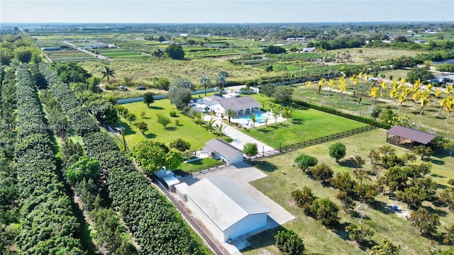 bird's eye view featuring a rural view