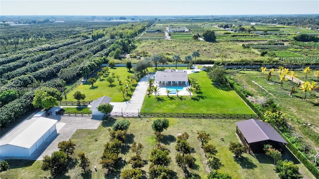 drone / aerial view featuring a rural view