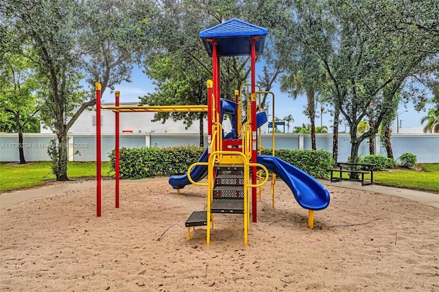 view of jungle gym