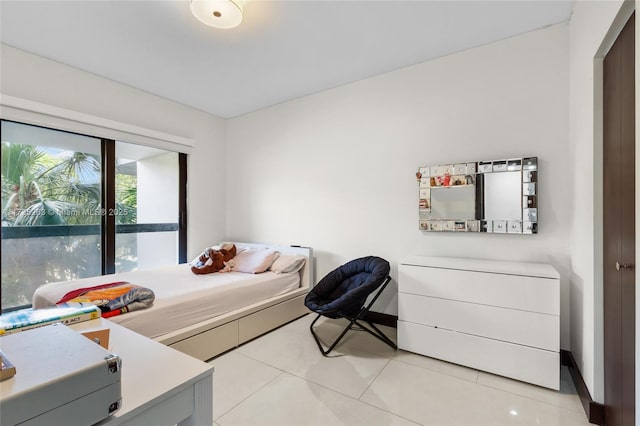 view of tiled bedroom