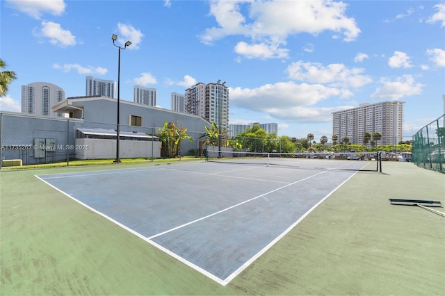 view of tennis court