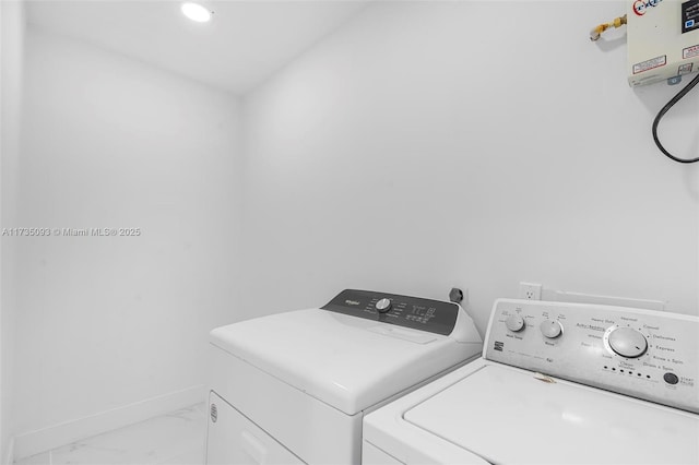 washroom with washer and clothes dryer