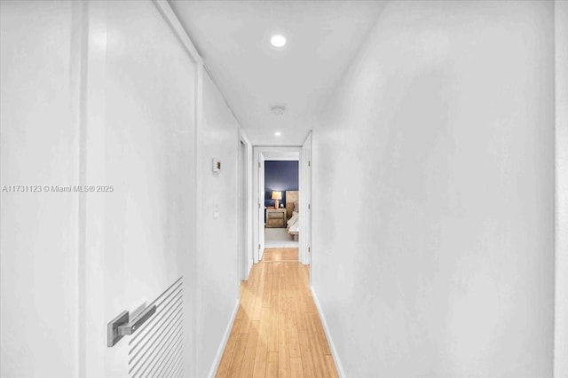 hall featuring light hardwood / wood-style floors