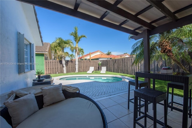 view of pool with a patio area