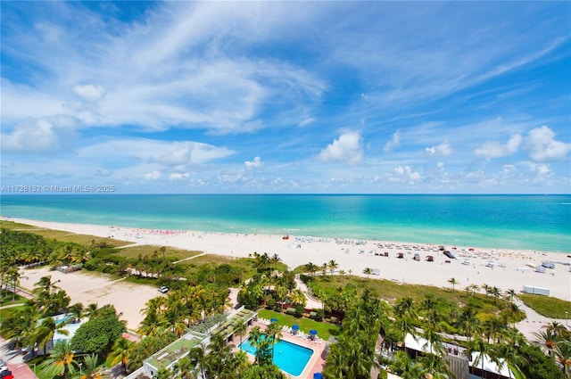 property view of water with a view of the beach