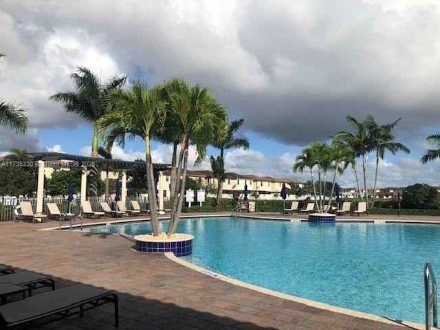 view of pool with a patio area