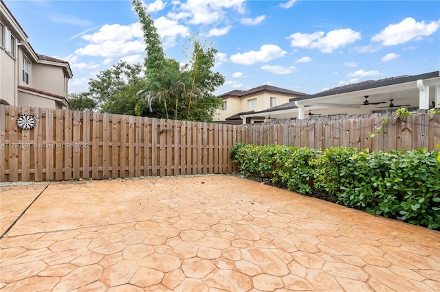 view of patio / terrace with ceiling fan