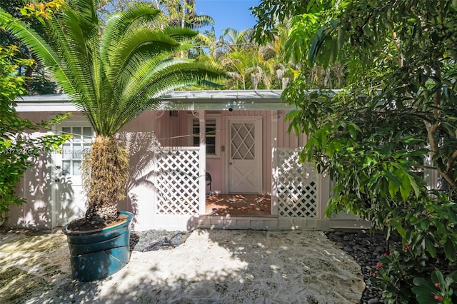 view of doorway to property