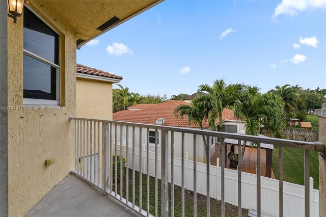 view of balcony