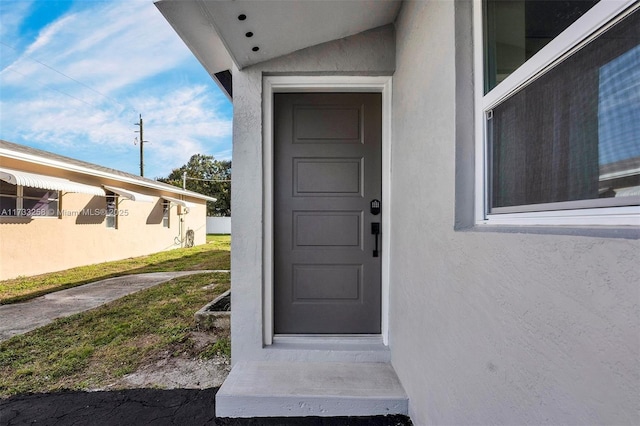 view of doorway to property