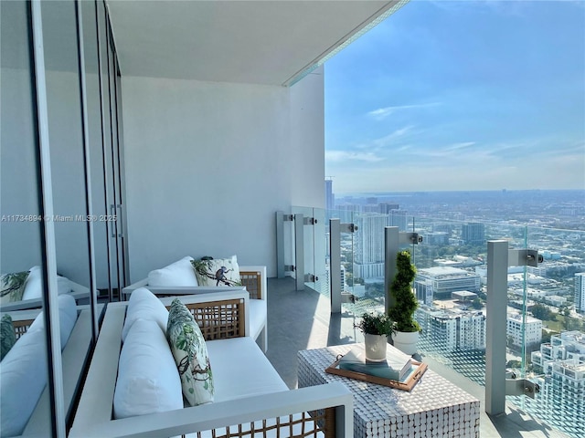 balcony featuring outdoor lounge area