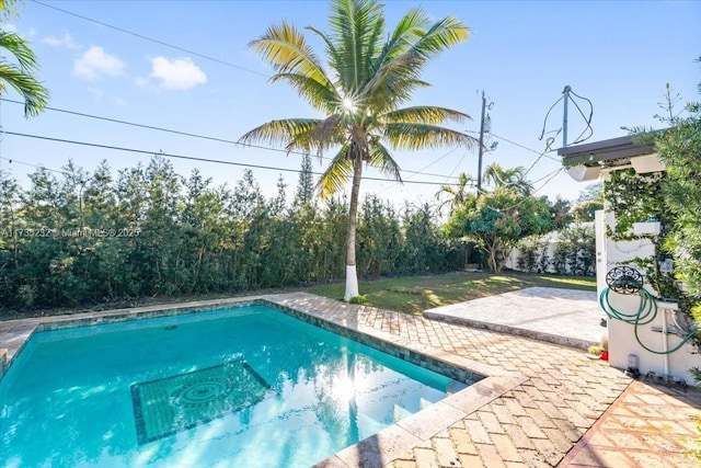 view of pool featuring a patio area