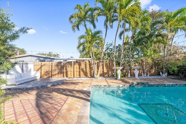 view of pool with a patio