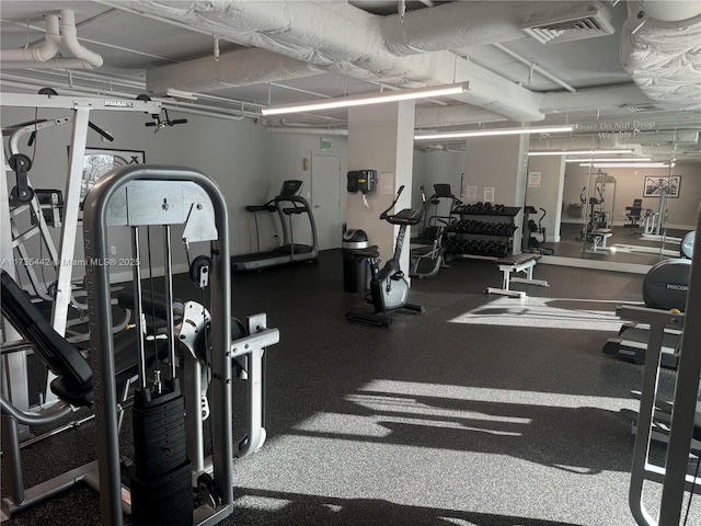 view of workout area