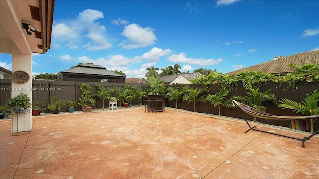 view of patio with a gazebo