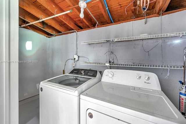 laundry area featuring separate washer and dryer