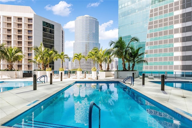 view of pool with a patio area