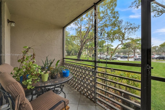 view of sunroom