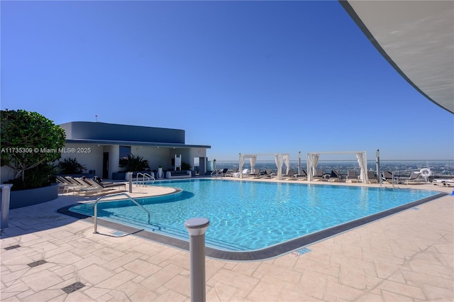 view of pool with a patio area