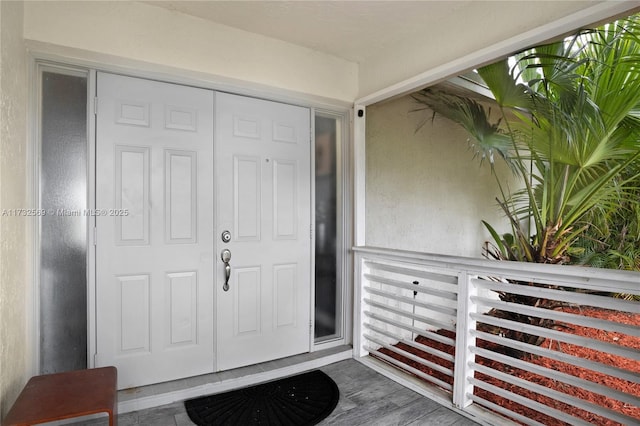 view of doorway to property