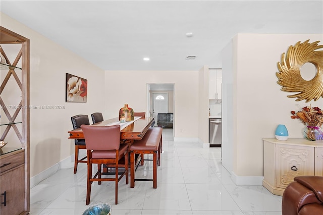 view of dining room