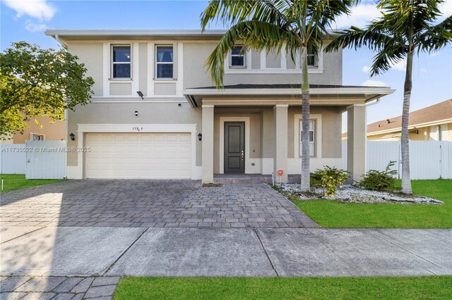 view of front of house featuring a garage