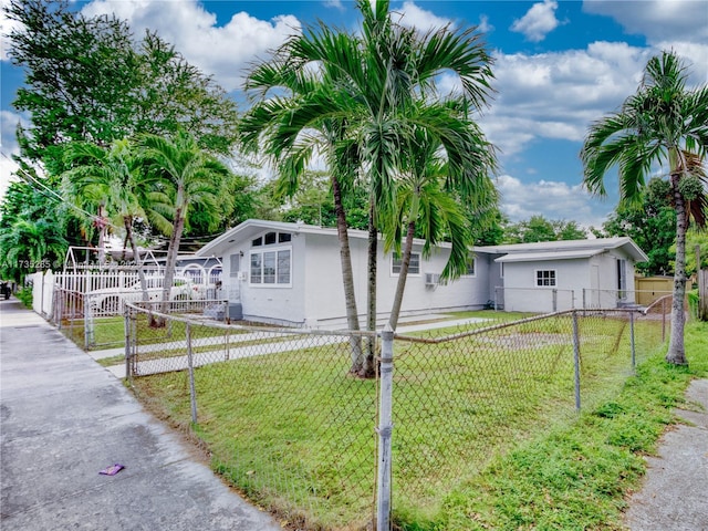 view of property exterior featuring a yard