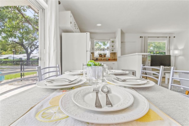 view of dining room